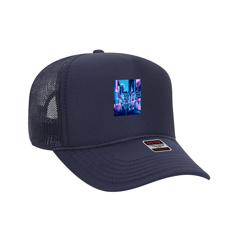 Tokyo Neon Night Synthwave Foam Trucker Hat by Jeff_Nugroho | Artistshot