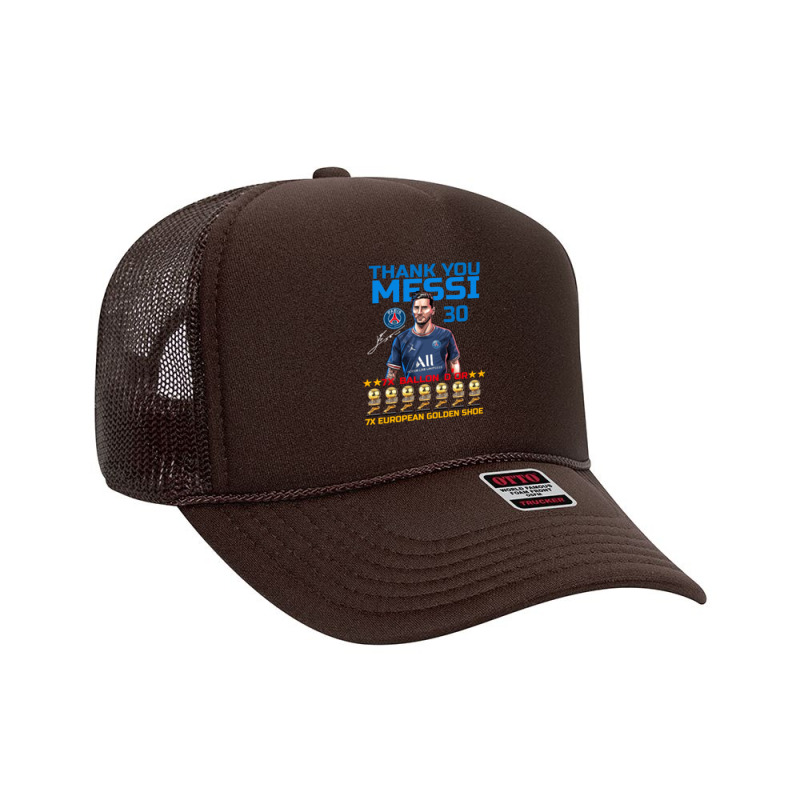 Ballon D'or 2021 Thank You Messi 30 Number 7x Golden Shoe Foam Trucker Hat | Artistshot