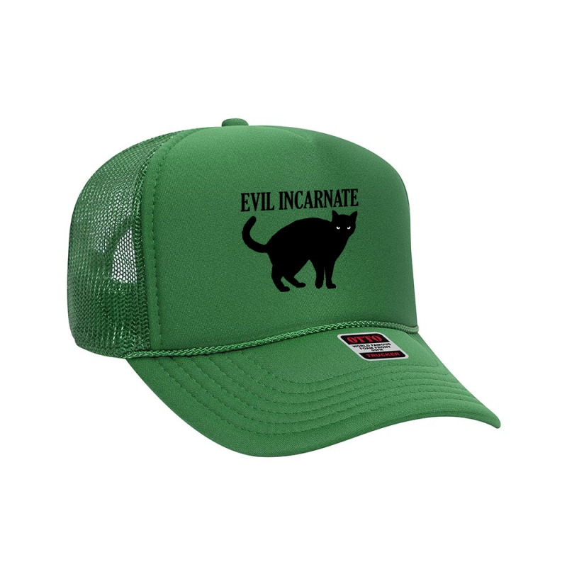 Evil Incarnate Black Cat Foam Trucker Hat by lainmundur | Artistshot