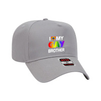 I Love My Gay Brother Lgbt Rainbow Pride Adjustable Baseball Cap | Artistshot