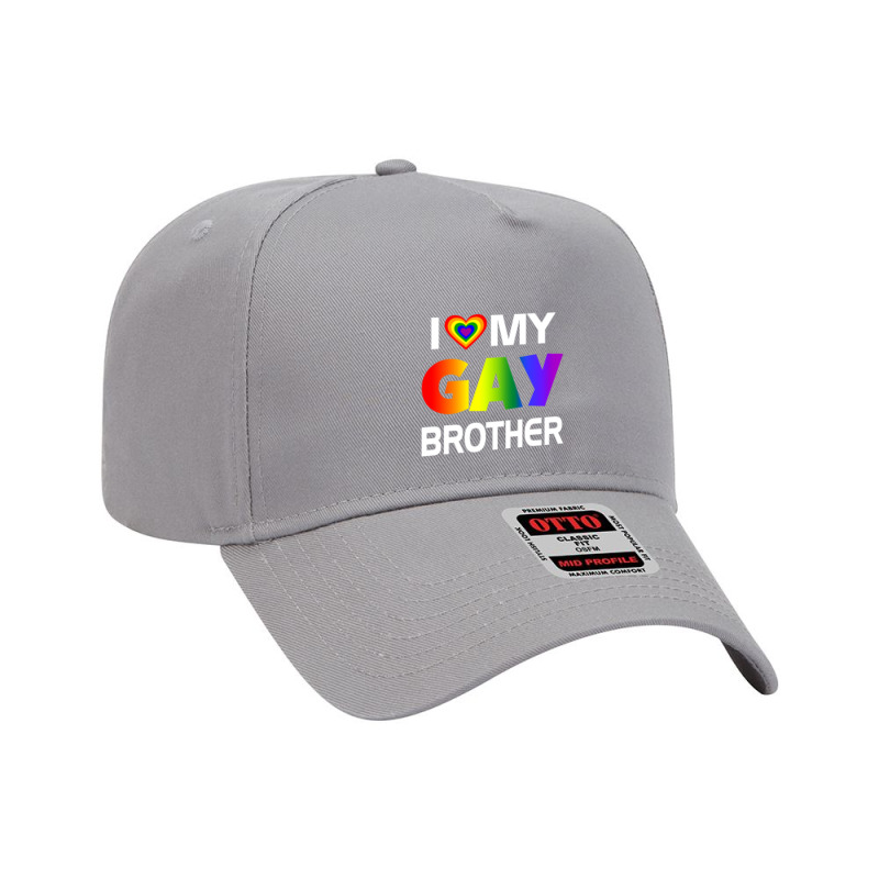 I Love My Gay Brother Lgbt Rainbow Pride Adjustable Baseball Cap by GarrickElzea | Artistshot