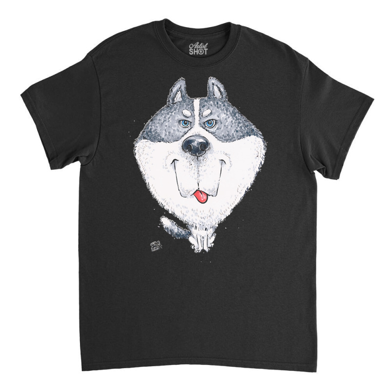 Husky T  Shirt Siberian Husky Dog T  Shirt Classic T-shirt by skeletonpeony | Artistshot