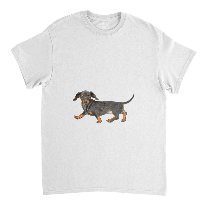 Black And Tan Dachshund Classic T-shirt by yongbiyb | Artistshot