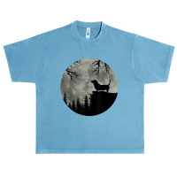 Baset Hound And Moon Halloween Spooky Dog Urban Heavy T-shirt | Artistshot