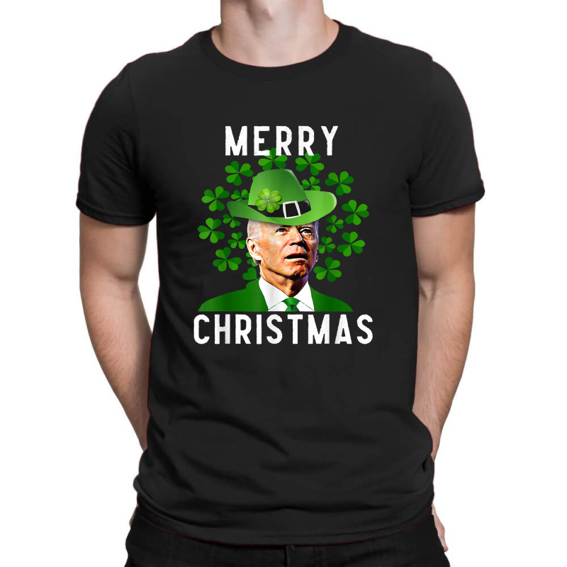 Funny Joe Biden Merry Christmas Confused St Patricks Day T-shirt | Artistshot