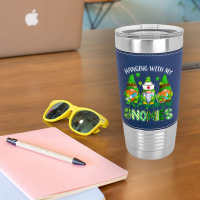 St Patricks Day Hanging With My Gnomies Nurse Stethoscope T Shirt Leatherette Tumbler | Artistshot