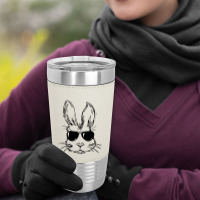 Bunny Face With Sunglasses Easter Day For Boys Men Kids Leatherette Tumbler | Artistshot