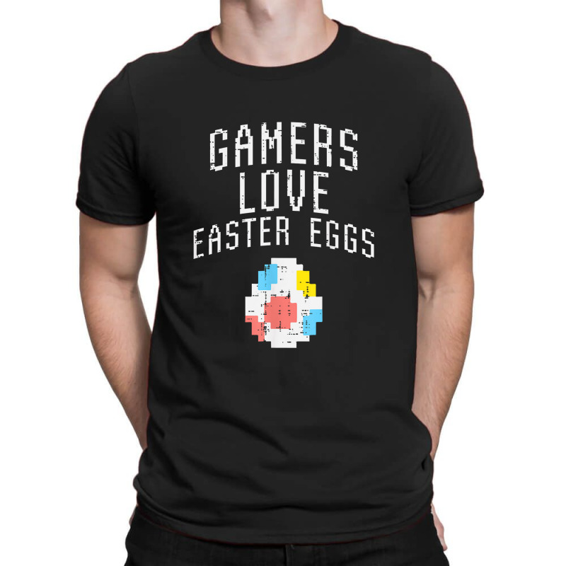 Gamers Love Easter Eggs Pixelated Easter Video Game Gaming T-shirt | Artistshot