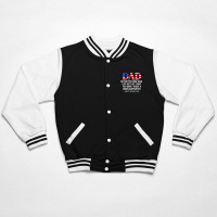 Dad Father's Day At Least You Didn't Raise A Biden Supporter Long Slee Bomber Jacket | Artistshot