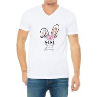 Gigi Bunny Easter Eggs Happy Easter Day Women V-neck Tee | Artistshot