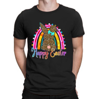 Happy Easter Gift Leopard Bunny Easter Rainbow Girls Women T-shirt | Artistshot