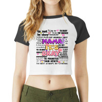 Mama It's Okay Raglan Crop Top | Artistshot