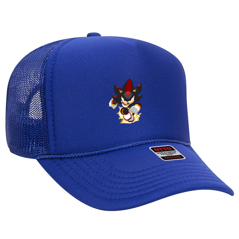 Black Super Hedgehog Running Forward Foam Trucker Hat by AliceBMcDaniel | Artistshot