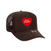 Love Mongolia, Hashtag Heart, Love Mongolia Foam Trucker Hat | Artistshot