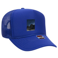 Black Mountain Under Blue Sky Foam Trucker Hat | Artistshot