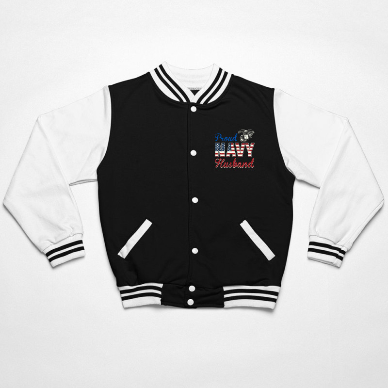 Funny Proud Navy Husband Gift Bomber Jacket | Artistshot