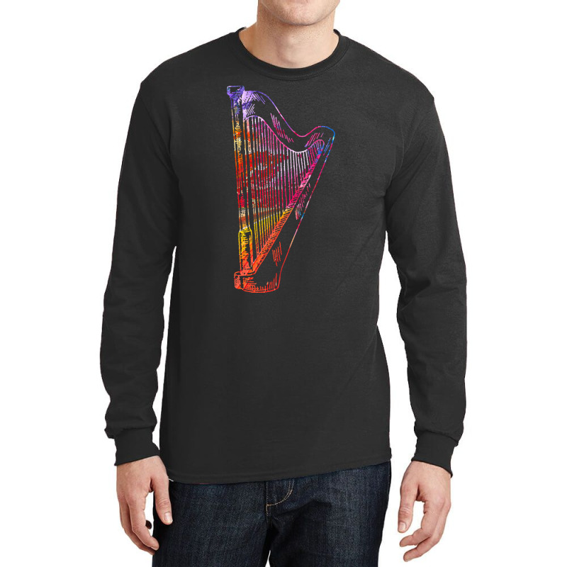 Harp Player T  Shirt Harp Instrument Music Gift Idea T  Shirt Long Sleeve Shirts by jibemessy | Artistshot