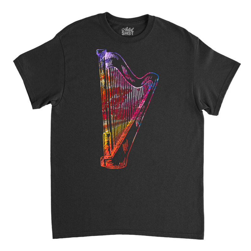 Harp Player T  Shirt Harp Instrument Music Gift Idea T  Shirt Classic T-shirt by jibemessy | Artistshot