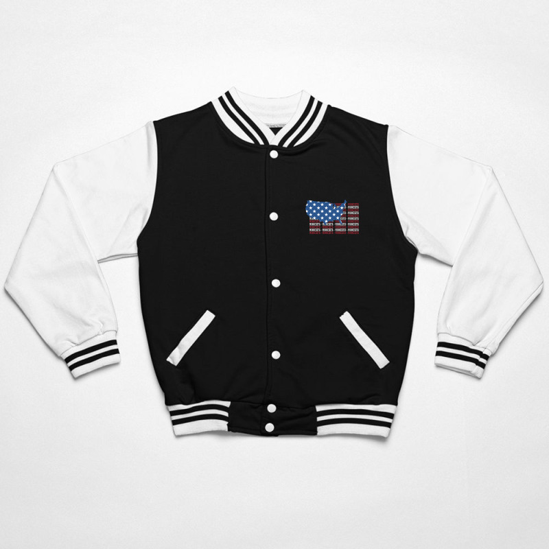 American Flag Minnesota City - Patriotic Gift Bomber Jacket | Artistshot