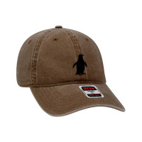 Penguin Silhouette Funny Cute Animal Dyed Cap | Artistshot