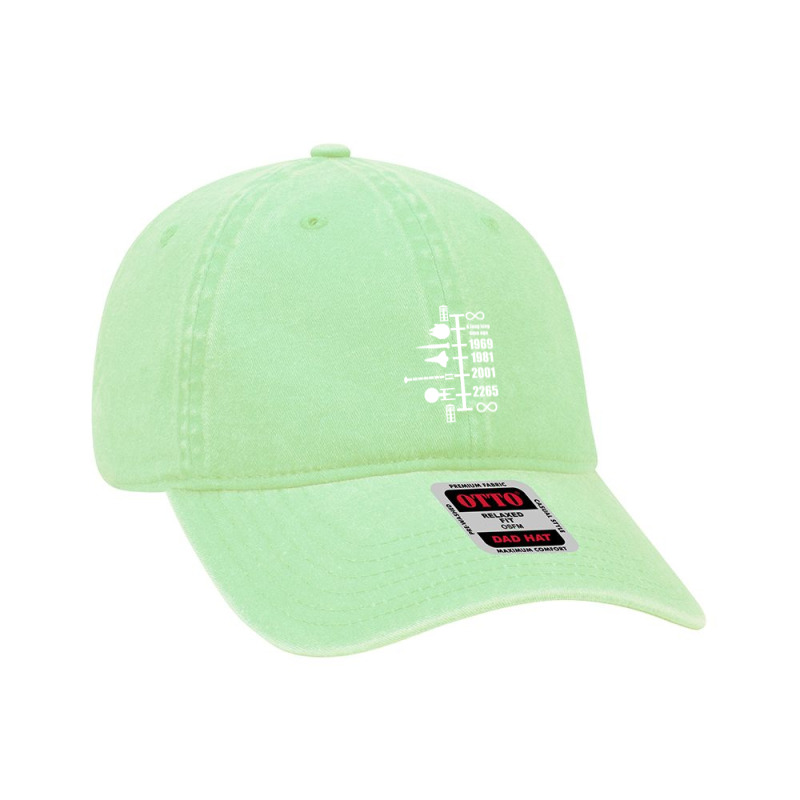 Spaceship Timeline Funny Dyed Cap by suryama | Artistshot