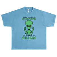 Halloween T  Shirt Funny Halloween Costume I'm Really An Alien T  Shir Urban Heavy T-shirt | Artistshot