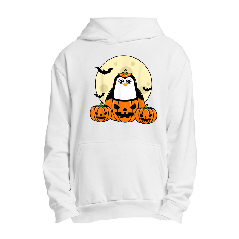 Penguin Pumpkin Moon Bats Costume Cute Easy Halloween Gift T-shirt Urban Pullover Hoodie | Artistshot