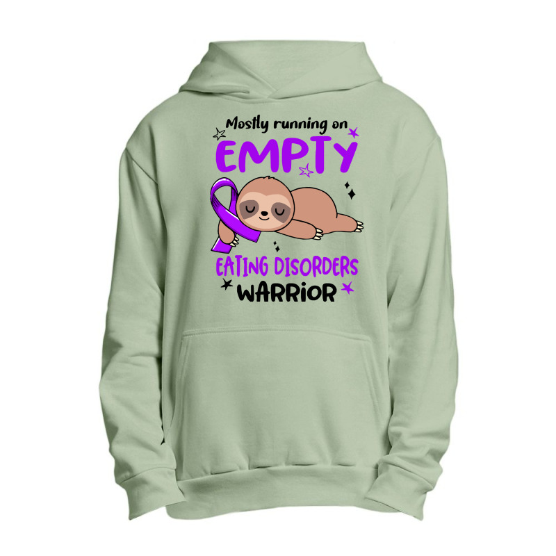 Eating Disorders Awareness T  Shirt Mostly Running On Empty Eating Dis Urban Pullover Hoodie by japanwhirl | Artistshot