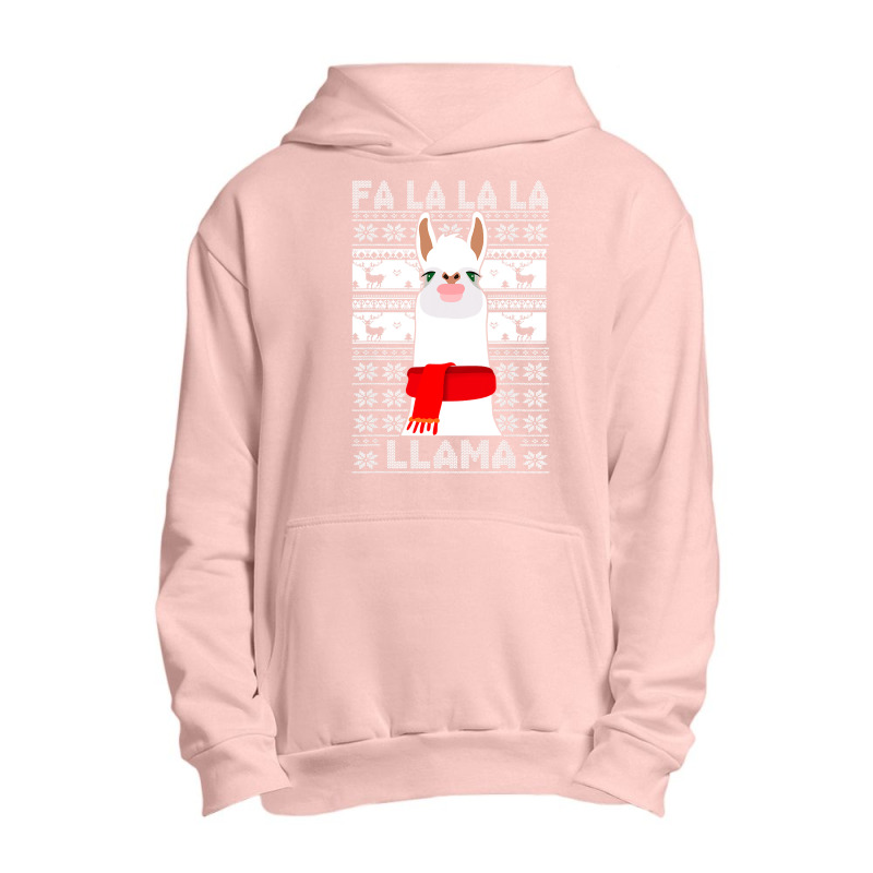 Fa La La Llama Christmas Pajama Alphaca Xmas Decorations 56 Urban Pullover Hoodie | Artistshot