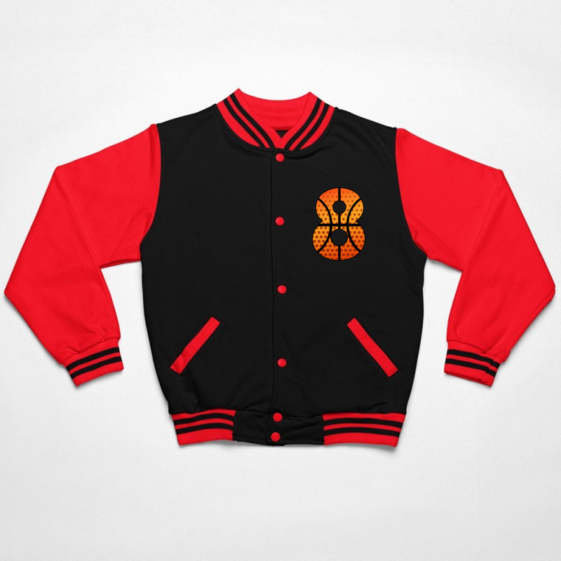 Basketball Number Eight Bomber Jacket by nbobatiga | Artistshot