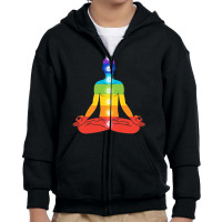 Meditating Man In Sitting Yoga Youth Zipper Hoodie | Artistshot