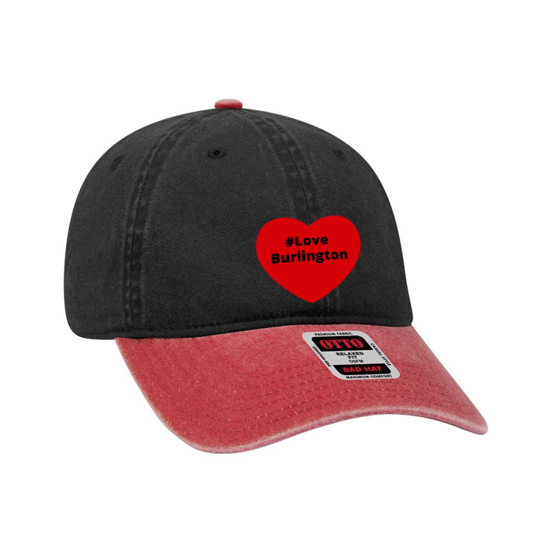 Love Burlington, Hashtag Heart, Love Burlington 2 Dyed Cap | Artistshot