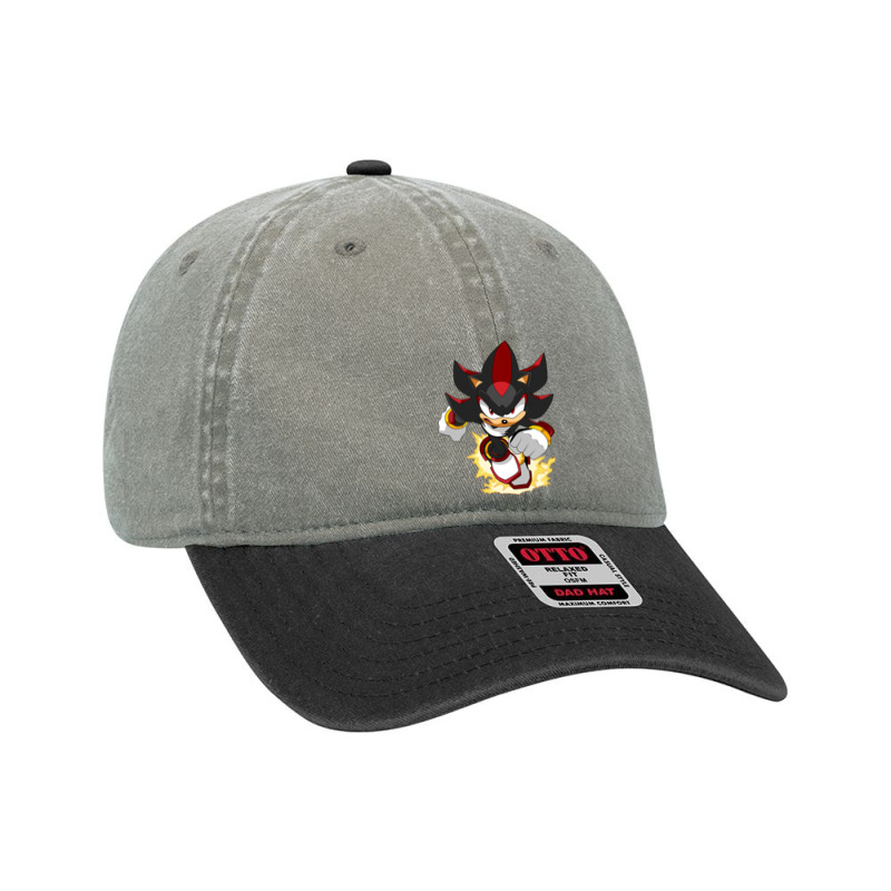 Black Super Hedgehog Running Forward Dyed Cap by NormanJGann | Artistshot