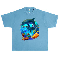 Dolphin Sea Life Save The Ocean Marine Biology Aquarium T Shirt Urban Heavy T-shirt | Artistshot