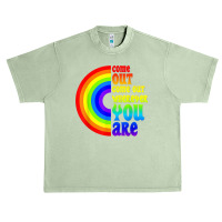 Gay Pride Come Out Wherever You Are Rainbow Flag Lgbt Lgbtq T Shirt Urban Heavy T-shirt | Artistshot