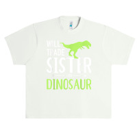 Will Trade Sister For Dinosaur Brother T Shirt Urban Heavy T-shirt | Artistshot