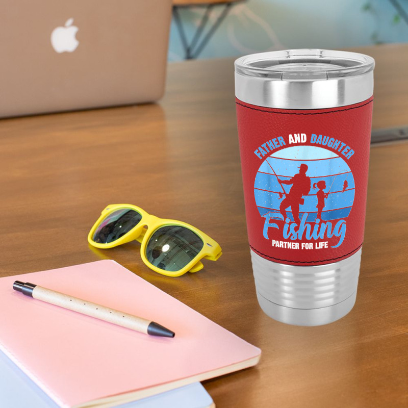 Mens Father & Daughter Fishing Partner For Life New Father Leatherette Tumbler | Artistshot