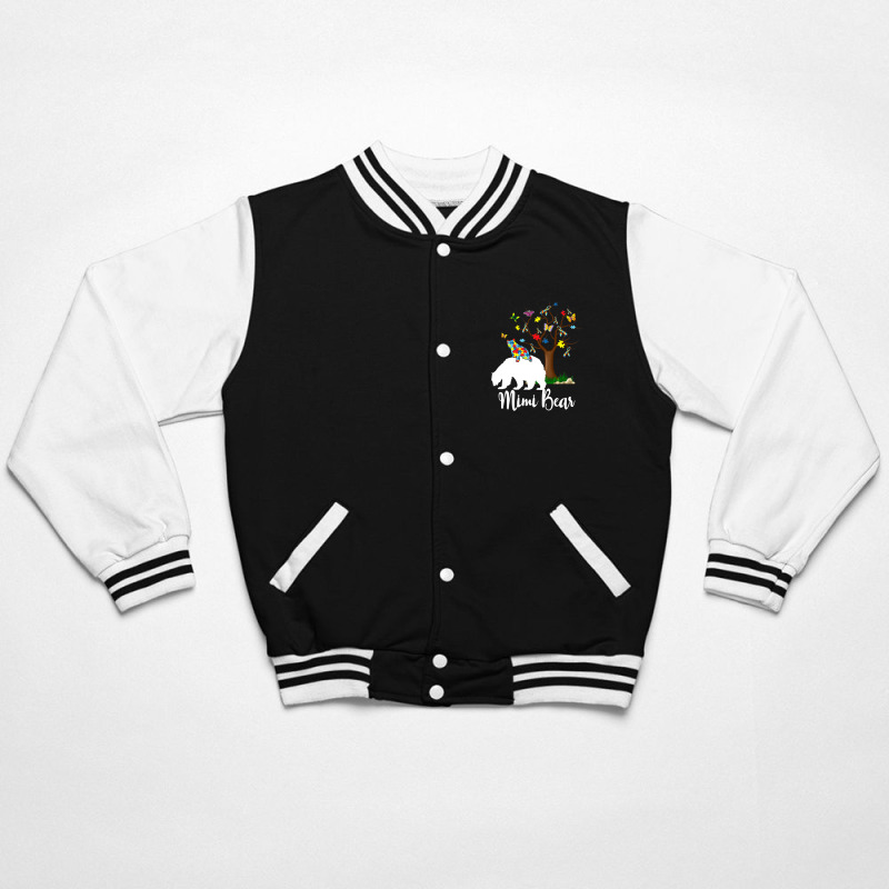 Mimi Bear Autism Awareness Love Support Bomber Jacket by Michael	Kilburn | Artistshot