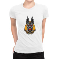 Anubis Vector Ladies Fitted T-shirt | Artistshot