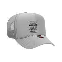 Miles Jazz Retro Faded Styled Design Foam Trucker Hat | Artistshot