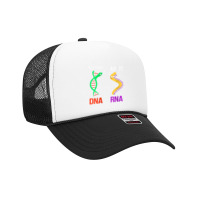 Womens Still Single Always Funny Dna & Rna Design Science V Neck T Shi Foam Trucker Hat | Artistshot