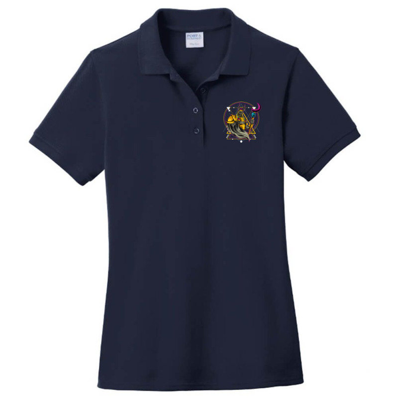 Anubis Vector Ladies Polo Shirt by Chiks | Artistshot