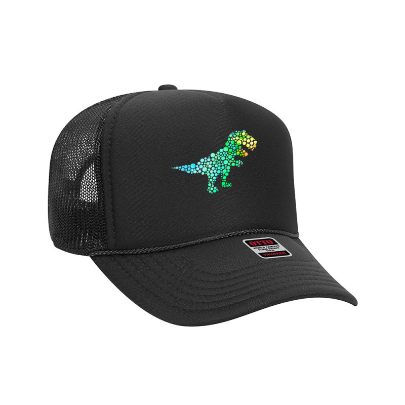 International Dot Day Dinosaur T Rex Polka Dot Art For Dinosaurs Lover Foam Trucker Hat by AsopArt | Artistshot