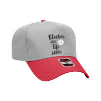 Blocker Aka Life Saver Funny Volleyball T Shirt Defense [converted] Co Adjustable Baseball Cap | Artistshot