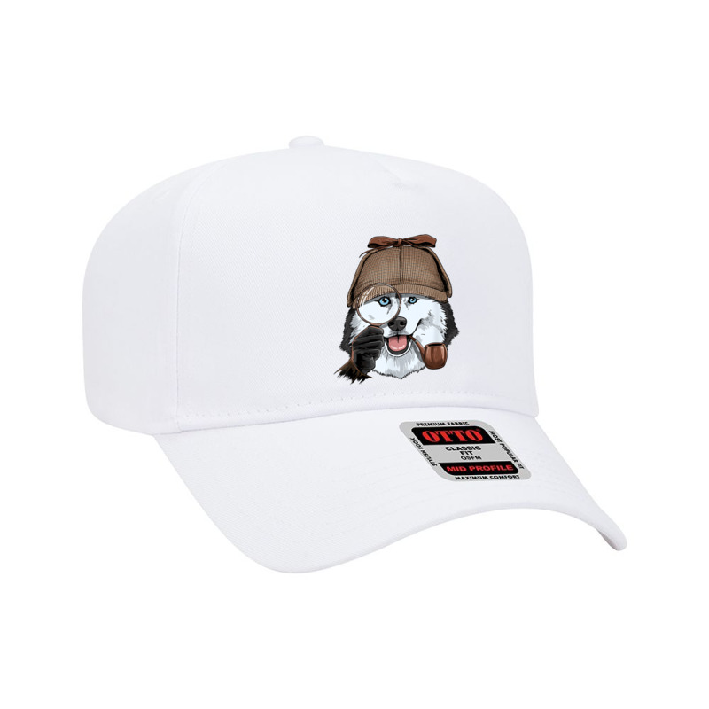 Detective Siberian Husky Spy Investigator Husky Dog Lover Adjustable Baseball Cap by Hoang95 | Artistshot