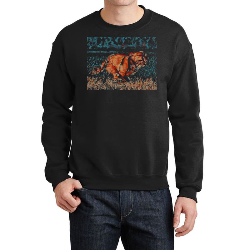 Pitbull T  Shirt Running Pittie Dog In Cartoon Art Photo Abstract T  S Crewneck Sweatshirt by gstamm | Artistshot