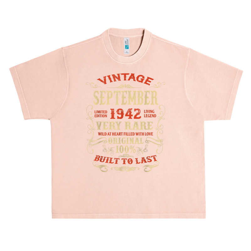 Vintage 80 Years Old September 1942 80th Bday Gift Idea T Shirt Urban Heavy T-shirt | Artistshot