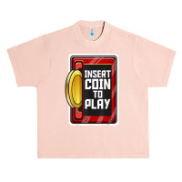 Vintage Arcade Game Insert Coin To Play Slot Retro Arcade T Shirt Urban Heavy T-shirt | Artistshot