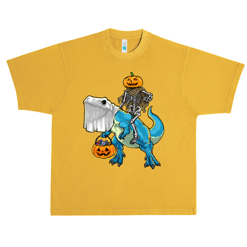 Halloween T  Shirt Halloween T Rex Skeleton Pumpkin T  Shirt Urban Heavy T-shirt | Artistshot