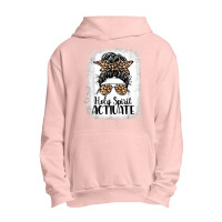 Holy Spirit Activate Mom Life Leopard Messy Bun Bleached Funny Gifts B Urban Pullover Hoodie | Artistshot